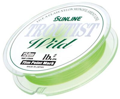 (0,11 /1m) Sunline Troutist Wild Mat Green 150m - Monofile Schnur, Angelschnur, 