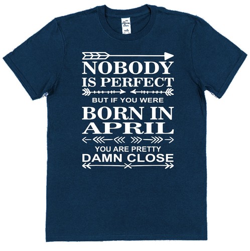 April Birthday T-Shirt Ideal Gift for Aries and Taurus Star Signs April Baby - Picture 5 of 5