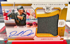 2021 National Treasures Rookie Signature Jumbo Material 183 Jared Olivia # /99
