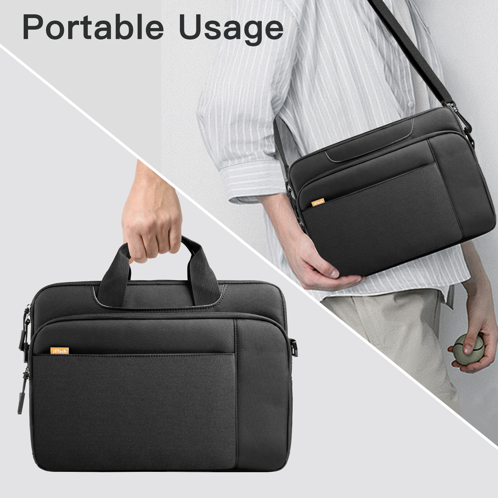 JETech 15 15.6 16 Inch Laptop Bag Case, Waterproof Slim Computer Sleeve Cover