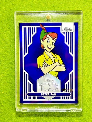 PETER PAN Disney 100 PURPLE REFRACTOR # /299 CARD 2023 Topps