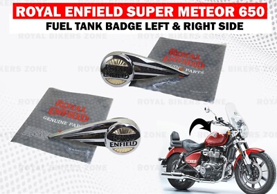 AEspares Past op Royal Enfield Royal Logo messing benzine tank badge motief embleem set