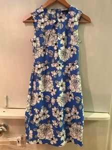 white floral sheath dress