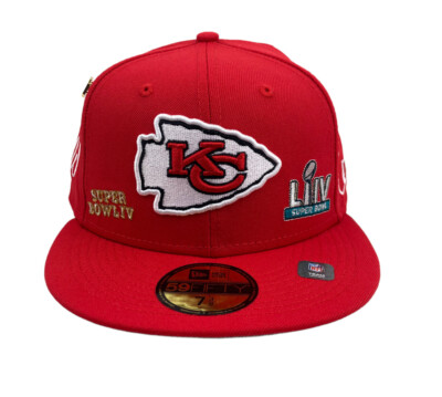 Kansas City Chiefs Super Bowl Historic chams Red New Era 59fifty fitted hat cap