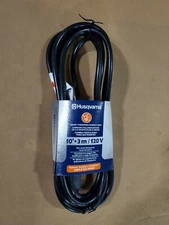 Husqvarna 532198563 10' Ft Extension Heavy Duty Grounded Starter Power Cord -D