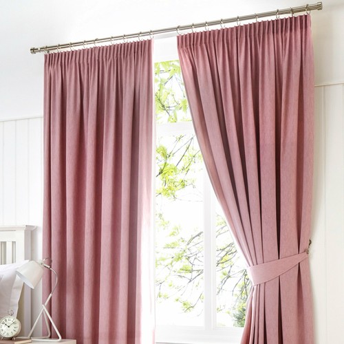 Fusion Plain Dijon Blackout / Thermal Lined Pencil Pleated Curtains. 8 x Colours - Picture 2 of 26