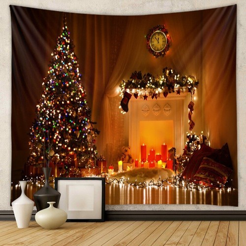 Christmas Background Cloth Wall Cloth Hanging Cloth Bohemian Christmas Tapestry - Picture 4 of 21