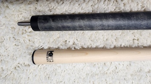K2 Pool Cue KLCGY Grey w/ Leather Wrap Play Cue w/ Low Deflection 12.5MM Shaft - Picture 4 of 6