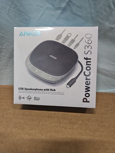 Anker PowerConf S360 USB Speakerphone, Smart Voice Enhancement, 360° Voice Cover - 第 1/5 張圖片