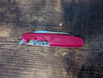 Vintage Swiss Style Multi Purpose Pocket Knife Multi Tool Made in China 