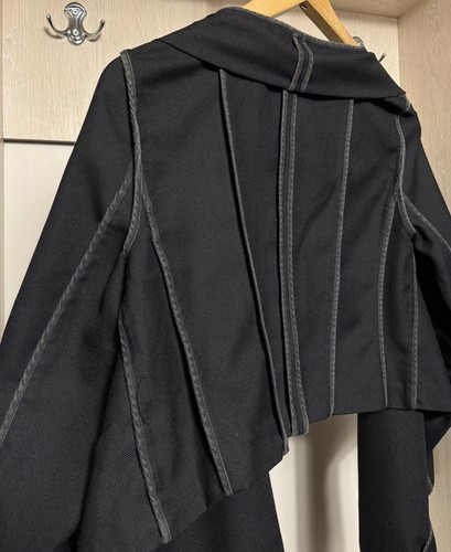 AllSaints SS08 Spitalfields Yoni wrap black jacket for women's size 8 US - Picture 3 of 7