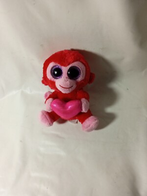 Ty Charming Red Monkey 5.5'' Plush Toy - Pre-Owned