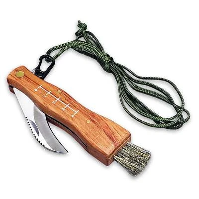 COOPERS BAY OUTDOORS Mushroom Foraging Tool - Folding Knife with Brush