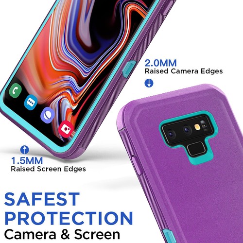 For Samsung Galaxy Note 9 Heavy Duty Case Cover Tempered Glass Screen Protector - Picture 52 of 54