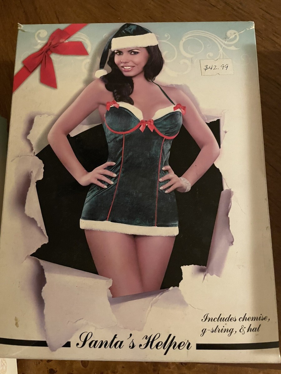 sexy christmas lingerie plus Plus Size Christmas Lingerie Set Santa Claus Cosplay Costume Two Piece –  YOMORIO main image 0