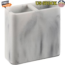 Faux Marble Toothbrush Holder Durable Resin Organizer Bathroom Cosmetics New
