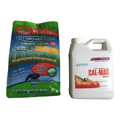 Hydro Mousse Bermuda Grass Seed   Large Refill Bag + CAL-MAG Plus Supplement