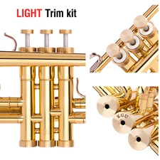 Yamaha Trumpet Trim Kit LIGHT Caps. KGUBrass. Raw Brass.