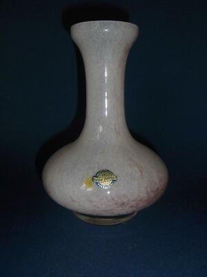 KASPAR Vase mundgeblasen handgeschliffen weiß rose H 18 cm