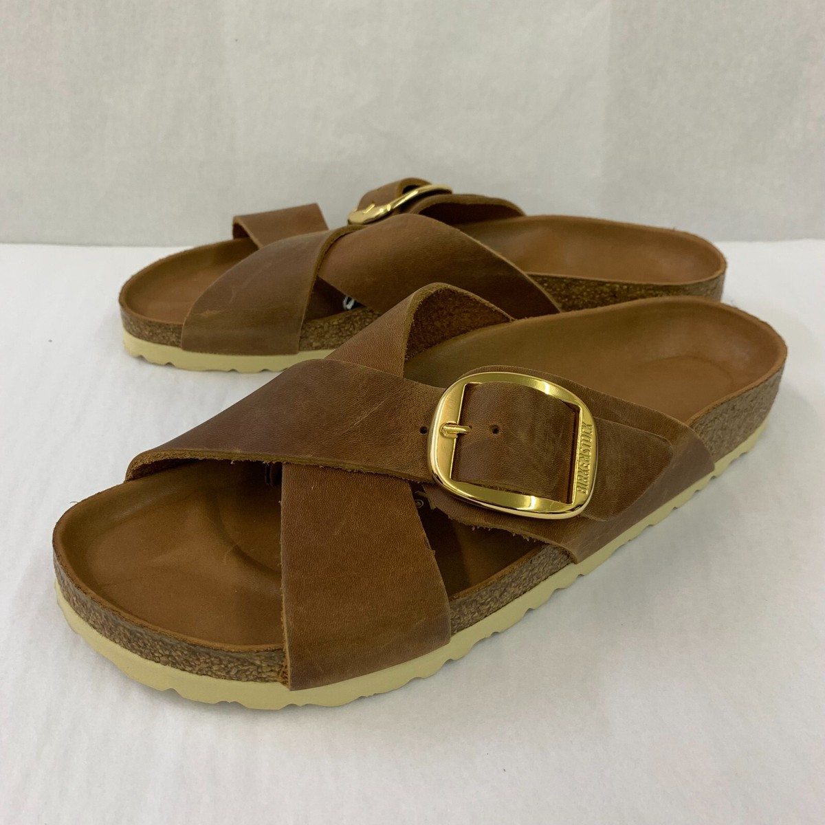 Birkenstock New w/o Box Siena Big Buckle Cognac Oiled