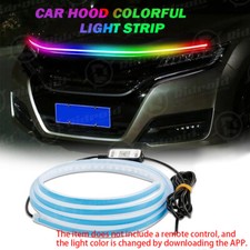 Car Engine Hood Drl Rgb Led Daytime Running Light Strip Flexible Waterproof App Car Engine Hood Drl Rgb Led Daytime Running Light Strip Flexible Waterproof App
