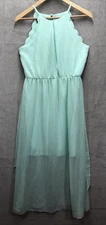 Amy Wear Dress Size 16 Mint Green Halter Sheer Party Wedding Communion