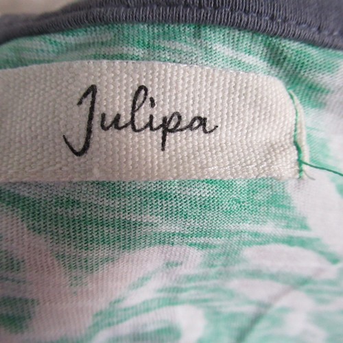 JULIPA ● size 30 ● green white floral cotton tshirt blouse top womens ladies - Picture 6 of 6