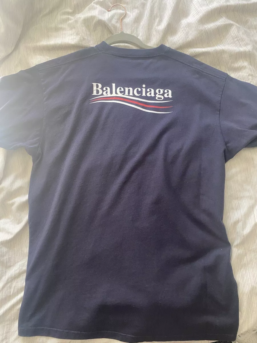 Womens Political Campaign Tshirt Small Fit in Black Balenciaga NL #25 Womens Political Campaign Tshirt Small Fit in Black Balenciaga NL