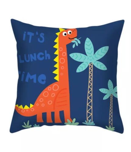Dinosaur Throw Pillow Couch Bed Cushion Cover 18x18 Gift Decor Boy Playroom