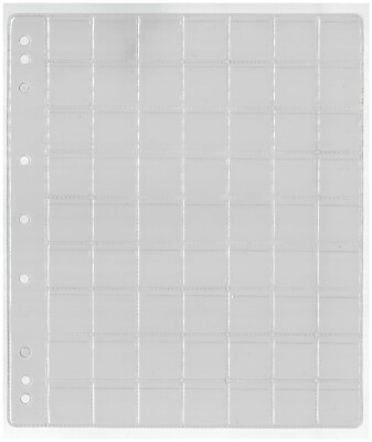 63-Pocket Coin Pages/Refills NO BACKING PAPER For $2 Coin & Sovereign Pack of 10