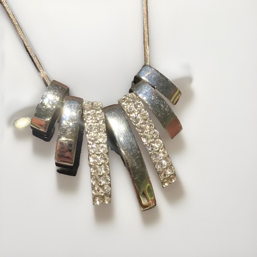 AUTHENTISCH SIGNIERTE MESTIGE SWAROVSKI KRISTALL ANHÄNGER SILBERTON HALSKETTE