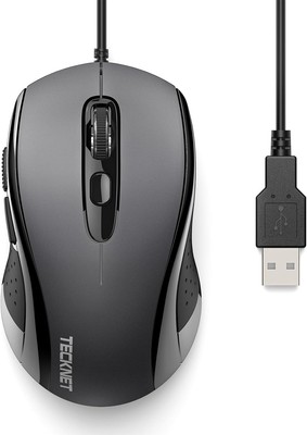 Wired Mouse, 6400DPI Optical Business Mouse Ergonomic Wired Mouse with 6