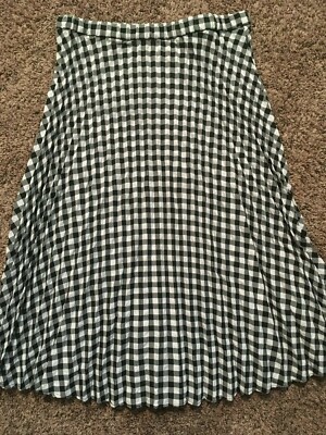 New Rachel Zoe midi skirt size 2 black and white pull on design light pleads