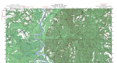 Choctaw Bluff Quadrangle Alabama 1943 Topo Map USGS 15 Minute Topographic