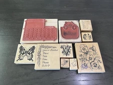 Mixed Lot of vintage Rubber Stamps SOME RARE ONES HARD TO FIND! PSX