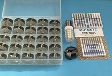Spulenkapsel +25 Spulen,LED Lampe + Nadeln f�...