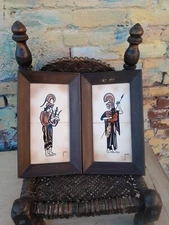 [2] Midcentury Modern 1950s Jaru Art Products Hand-painted Ceramic Roman Warrior