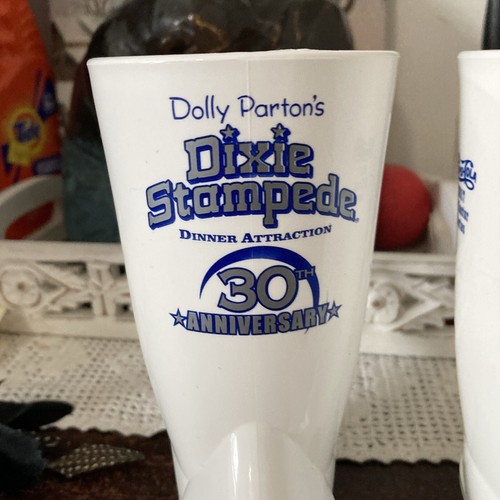 Dolly Parton Dixie Stampede Souvenir Boot Advertising Pepsi Drink Cup Set of 2 - Picture 2 of 6