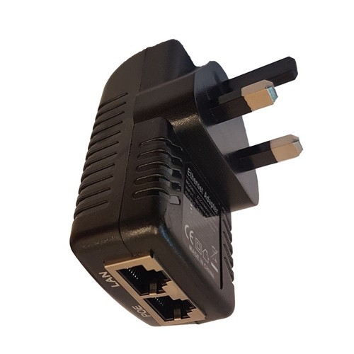 UK POE 18V Zasilacz PoE Adapter wtryskiwacza UK Wtyczka ścienna Zasilanie przez Ethernet - Zdjęcie 2 z 3