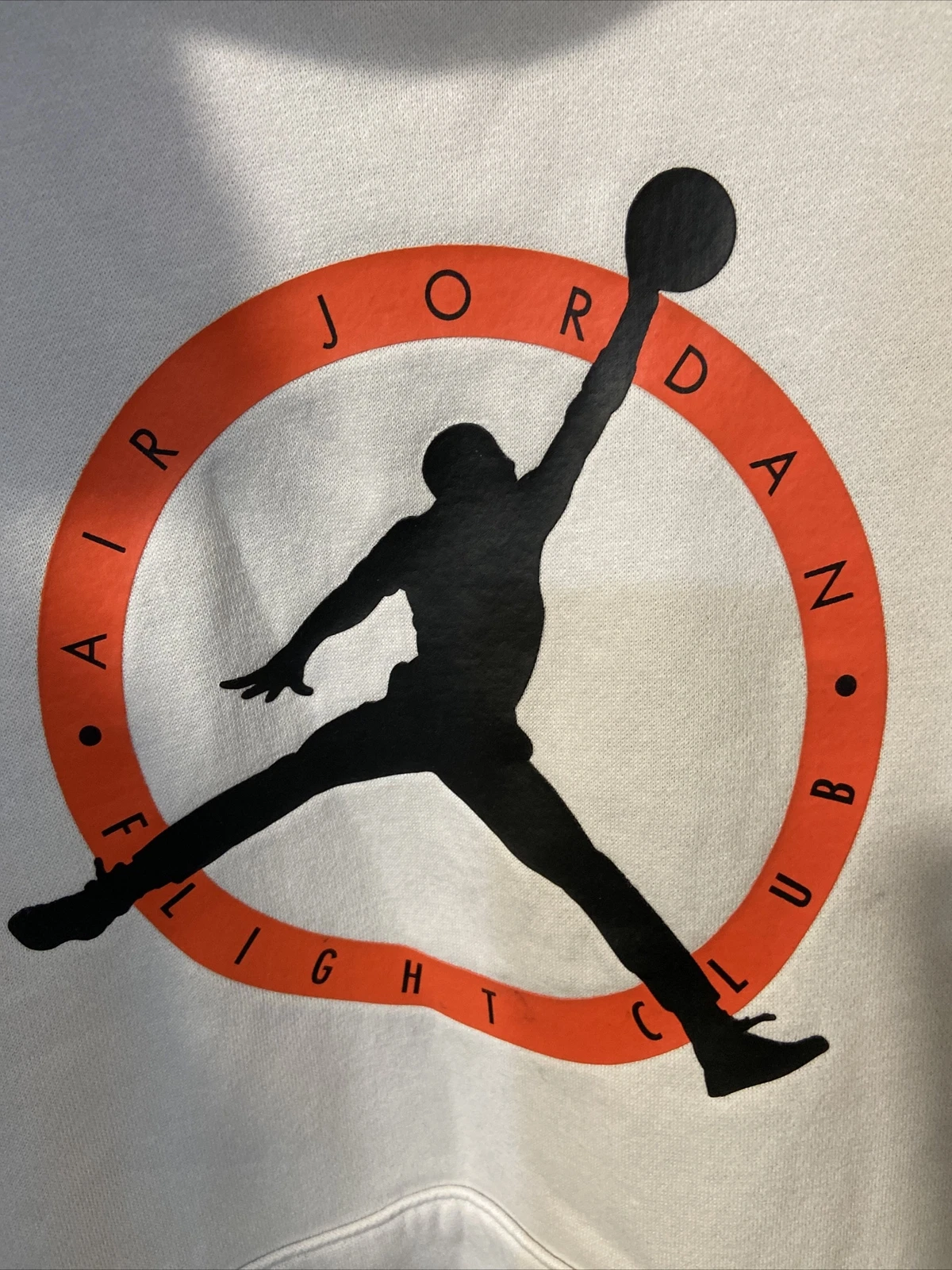 OFF WHITE Felpa con cappuccio Air Jordan Flight Club Jumpman Off White in pile oversize XL