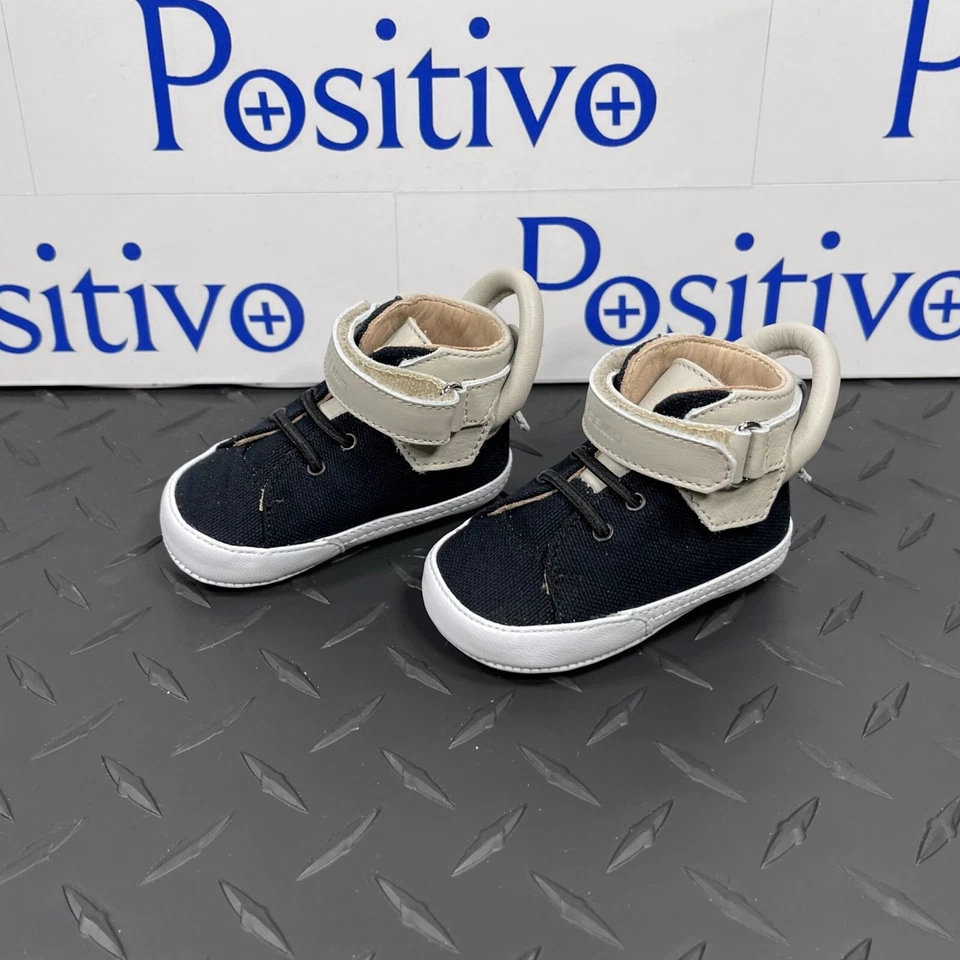 Zapatillas Buscemi 100MM Bebé Lona Negro/Blanco roto EE. UU. 4 UE 19 Nuevas Foto 3 de 4