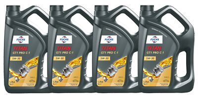 Fuchs 20 Liter TITAN GT1 PRO C-1 SAE 5W-30 Engine Oil 4 x 5L for Land Rover