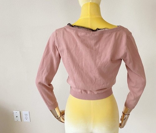 No. 21 Blush Pink V Neckline Sweater Cardigan NWT SZ 2 - Picture 2 of 8