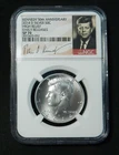 2014 D Kennedy 50C silver NGC SP 70 High Relief, Early Releases