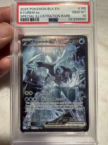 2025 POKEMON BLK EN-BLACK BOLT SPECIAL ILLUSTRATION RARE #165 KYUREM EX PSA 10