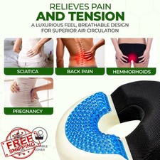 AnboCare Donut Gel Sitting Pillow, Memory Foam, Tailbone Sciatica Pain
