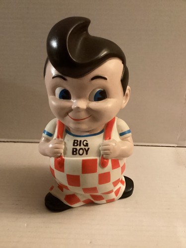 1973 Vintage Frischs Bob's Big Boy Vinyl Bank 9" Figurina Ristorante Quasi Come Nuova