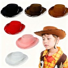 1Pcs Kids Cowboy Hat Durable Sturdy Cowboy Hats Big Brim Caps Western Costume