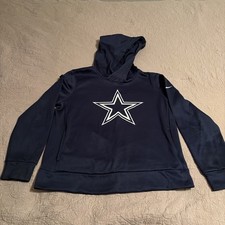 Nike NFL Dallas Cowboys Therma Hoodie Medium Kids Navy Blue