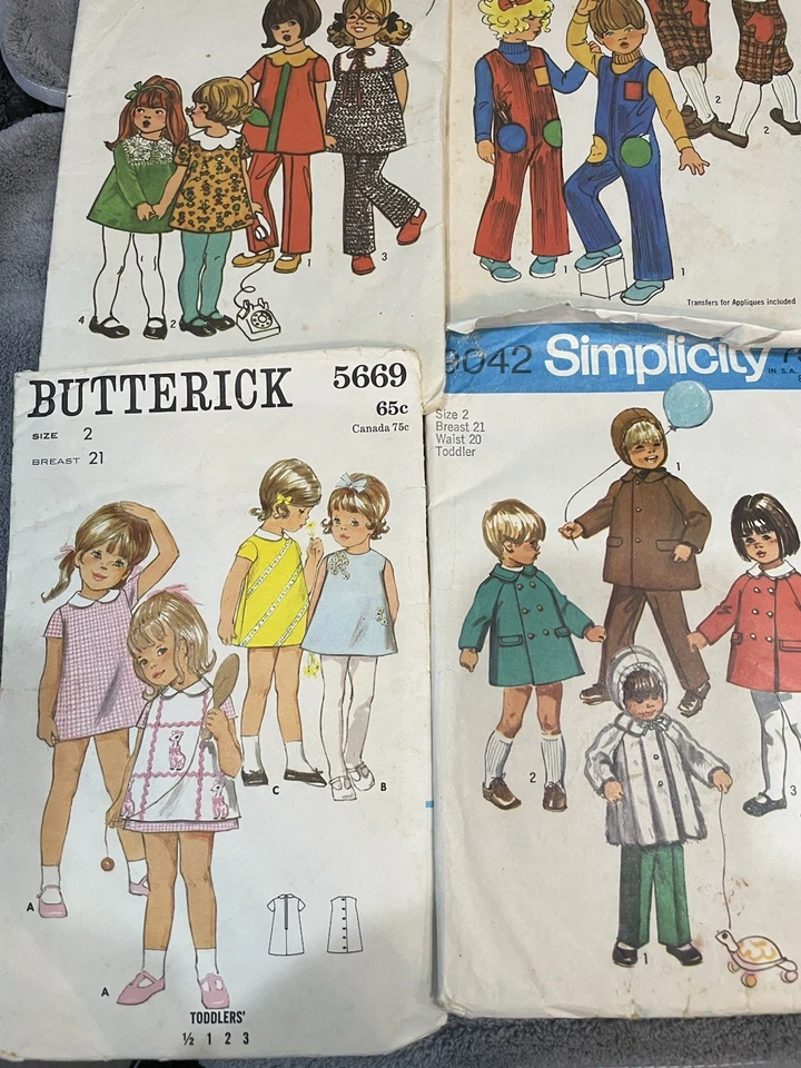 Vintage Simplicity Kids Clothing Pattens Lot - Image 3 of 4